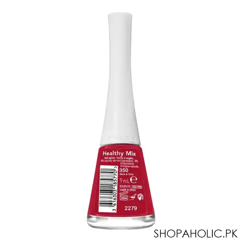 bourjois healthy mix nail polish, 350, wine & only, 9ml image2