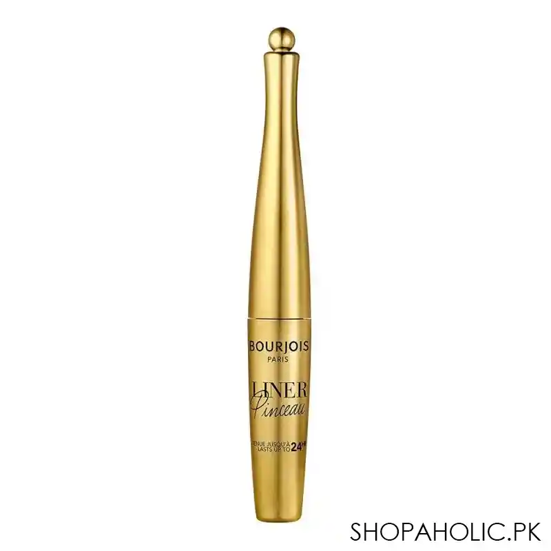 bourjois liner pinceau 24h waterproof liquid eyeliner, 007 or deco image2