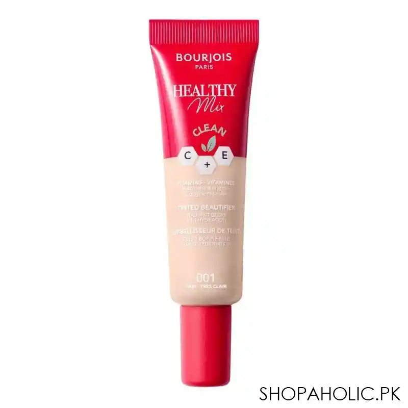 bourjois paris healthy mix clean c+e tinted beautifier foundation, fiar/tres clair, 001, 30ml main image