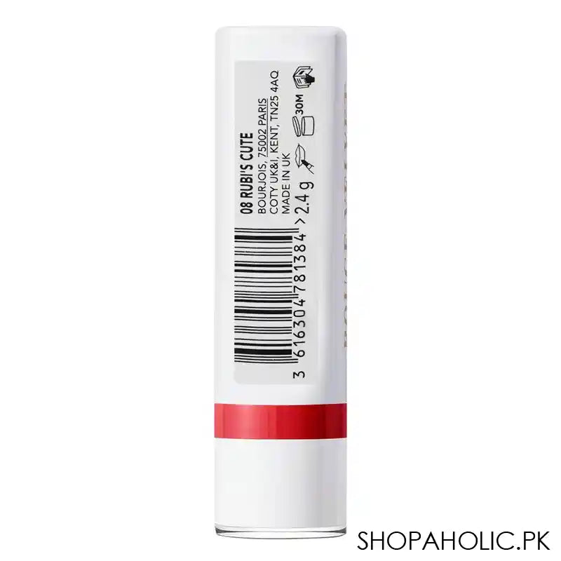 Bourjois Rouge Velvet French Riviera Lipstick, 2.4g, 08 Rubi's Cute - Image 3