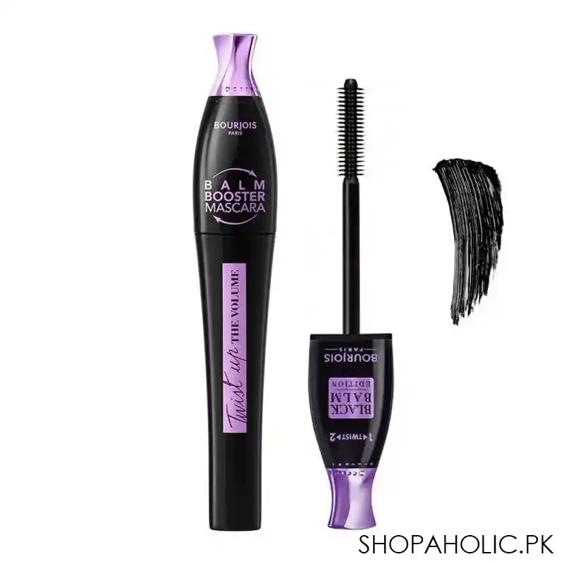 bourjois twist up the volume balm booster mascara, 003 black/noir main image