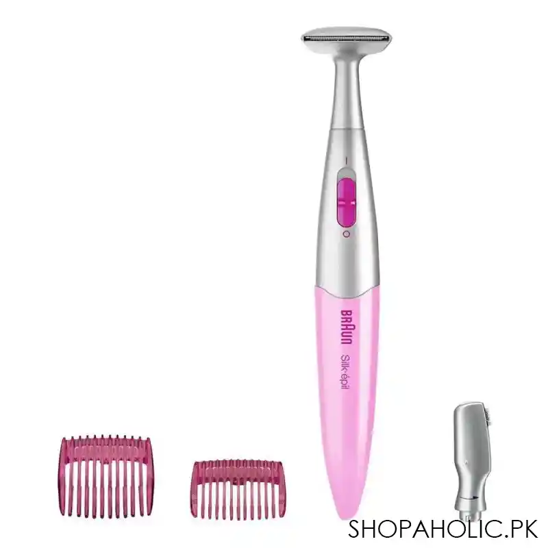 braun silk epil 3 in 1 trimmer, pink/grey, fg1100 main image