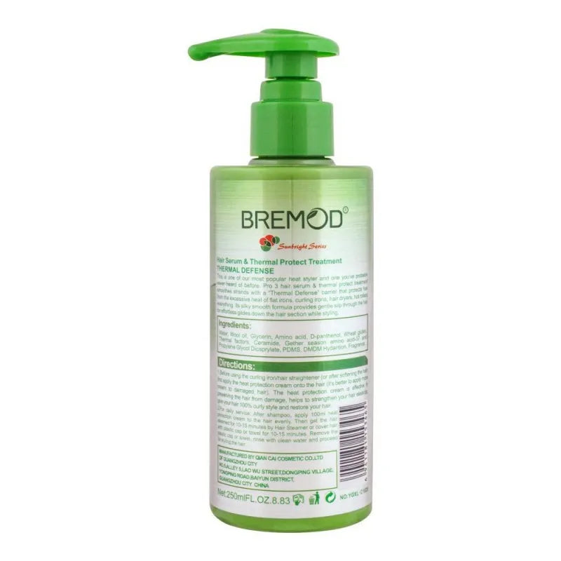 bremod 3 pro three hair serum & thermal protect treatment, thermal defense, 250ml image2