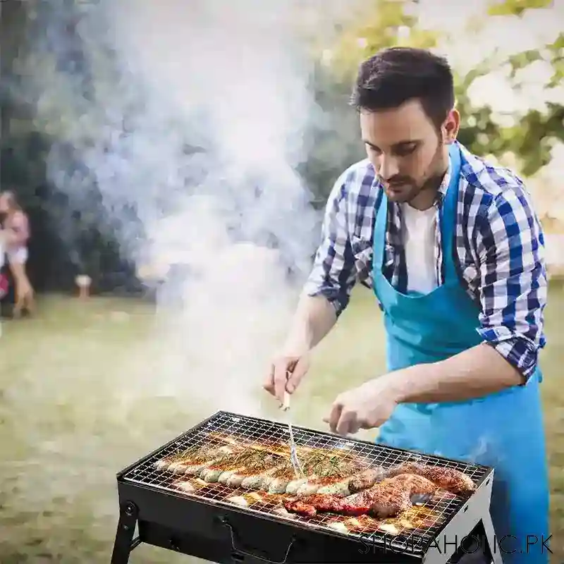 briefcase folding bbq grill image2