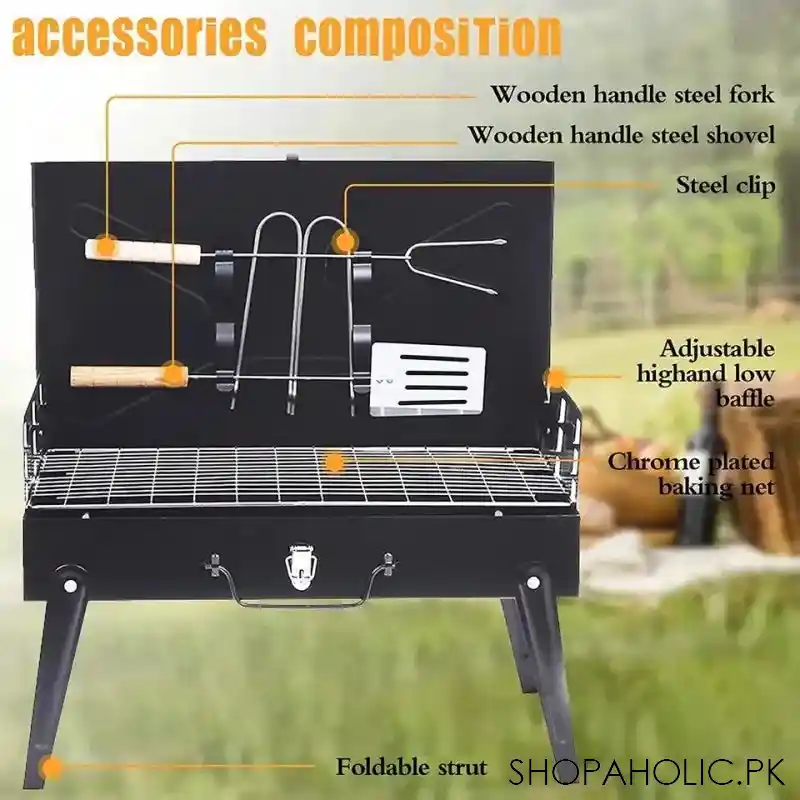 briefcase folding bbq grill image4