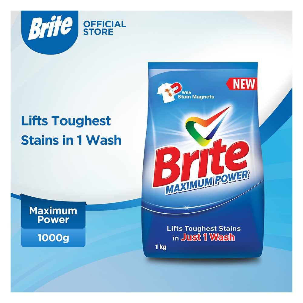 Brite Maximum Power Detergent Powder 1 KG - Main Image