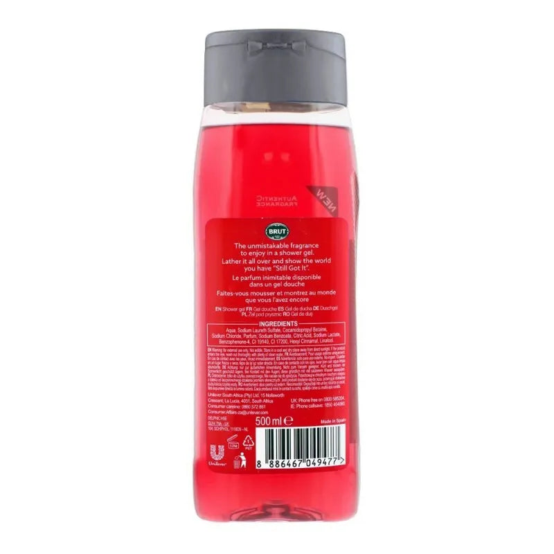 brut attraction totale all in one hair & body shower gel, 500ml image2