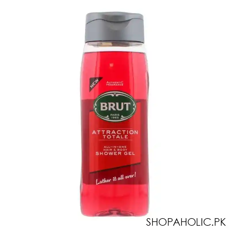 brut attraction totale all in one hair & body shower gel, 500ml main image