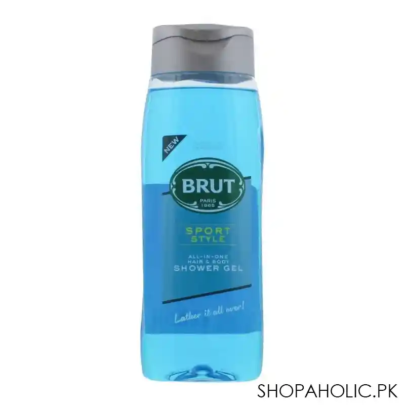 brut sport style all in one hair & body shower gel, 500ml main image