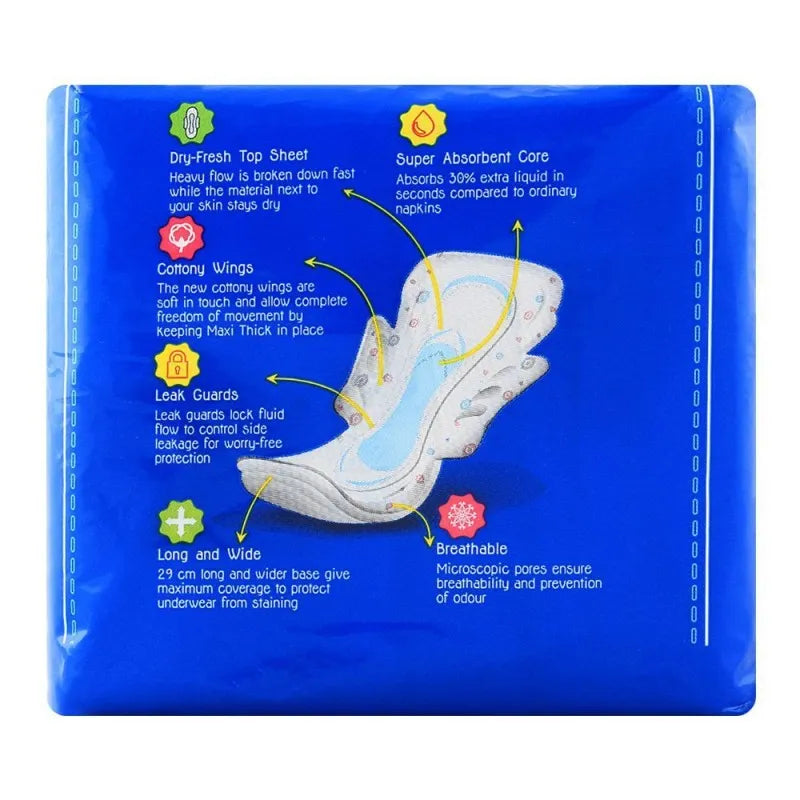 butterfly breathables maxi thick large pads 9 pack image2