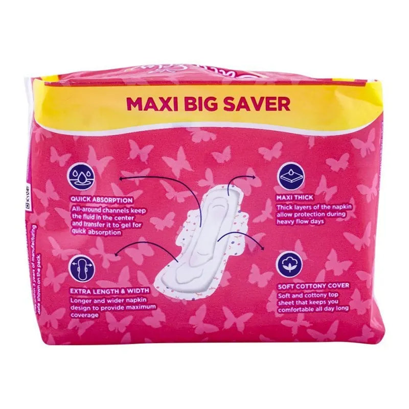 butterfly long maxi thick sanitary napkins, long, 5 pads, maxi big saver image3