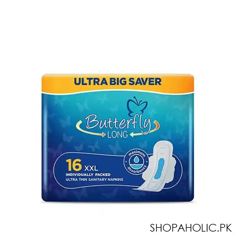 butterfly long wide size ultra napkins xxl 16 pack main image