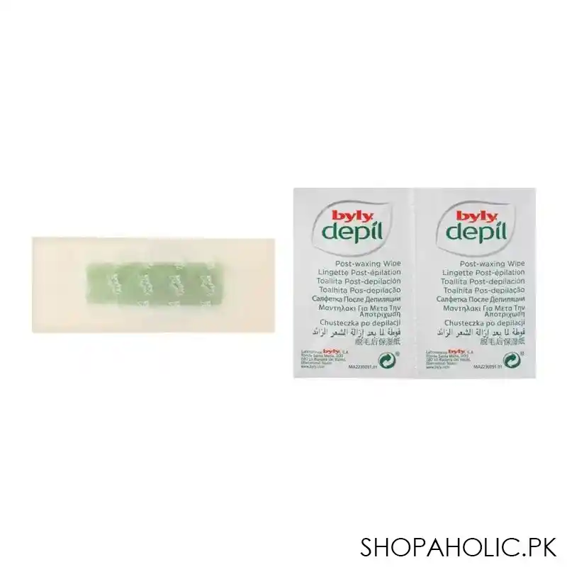 byly depil effective & natural mint and green tea hair removal face wax strips 20 pack image5