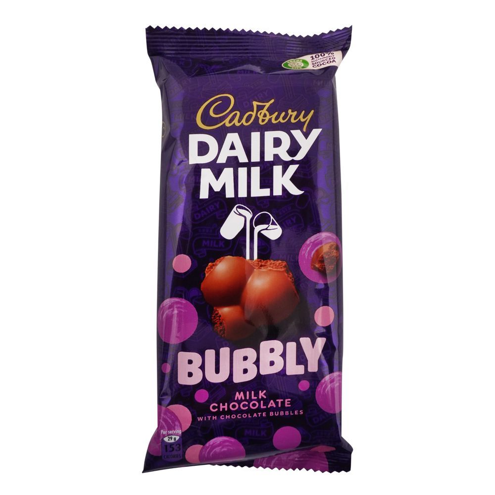 Cadbury Dairy Milk Bubbly Milk Chocolate, 87g, (Local) - Main Image