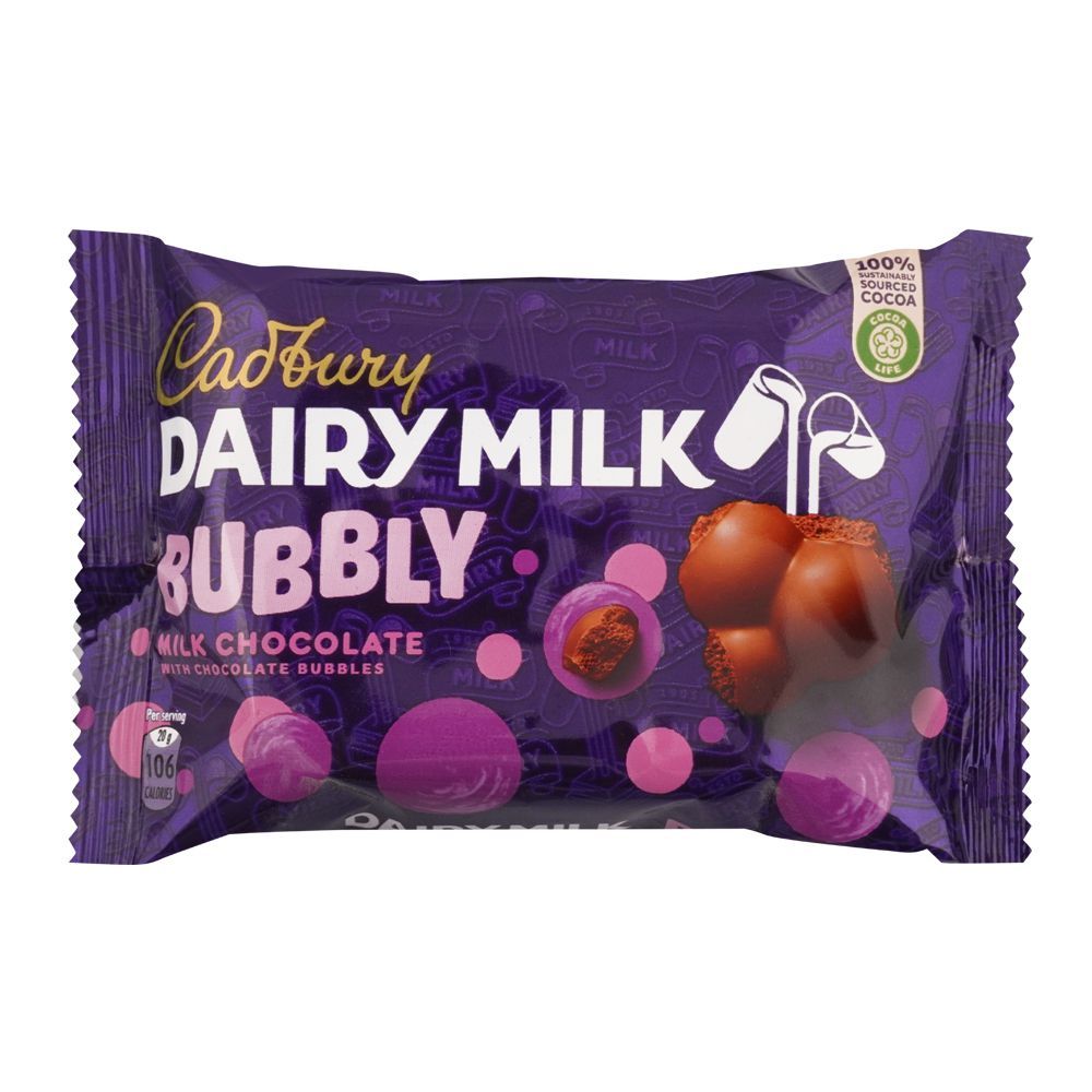 Cadbury Dairy Milk Bubbly Milk Chocolate, 40g, (Local) - Main Image