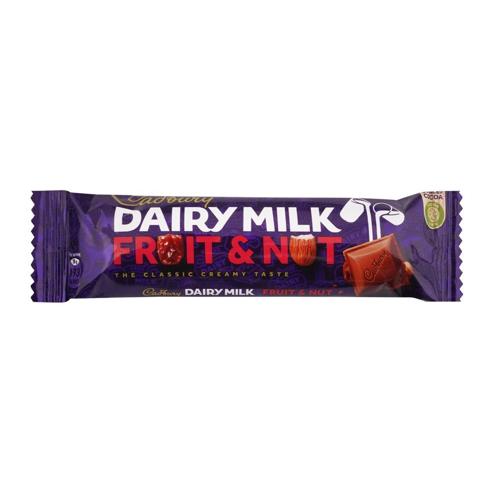 Cadbury Dairy Milk Fruit & Nut Chocolate, 38g, (Local) - Main Image