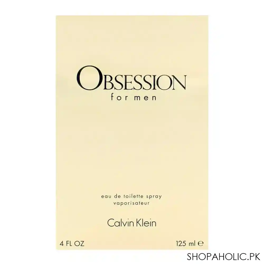 calvin klein obsession for men eau de toilette, 125ml image2