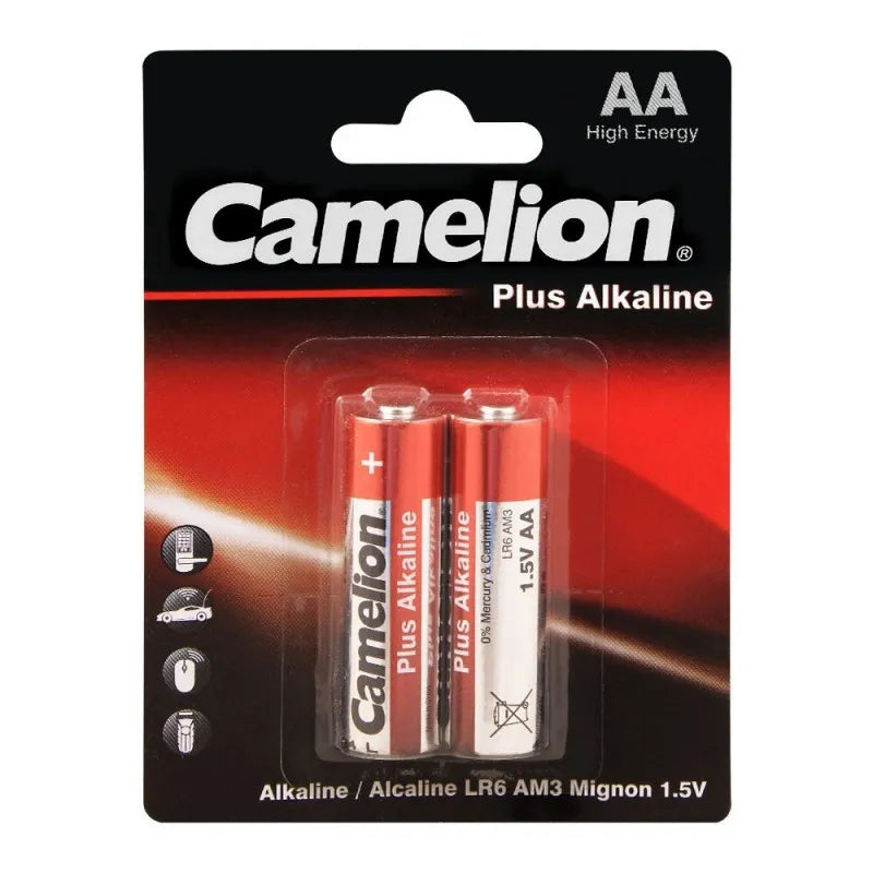 camelion plus alkaline aa battery, 2 pack, lr6 bp2 main image