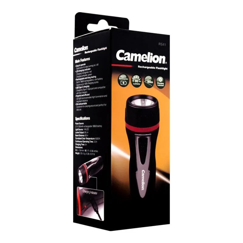 camelion rechargeable flash light, rs41 hcb image2