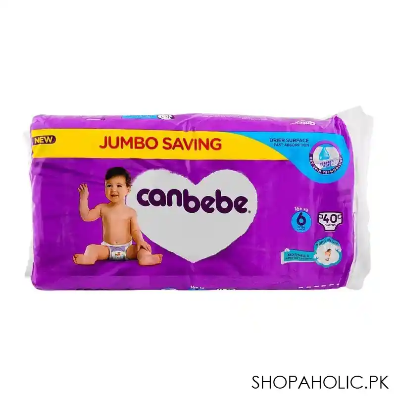 canbebe baby diapers jumbo extra large, size 6, 16+ kg, 40 pack image2