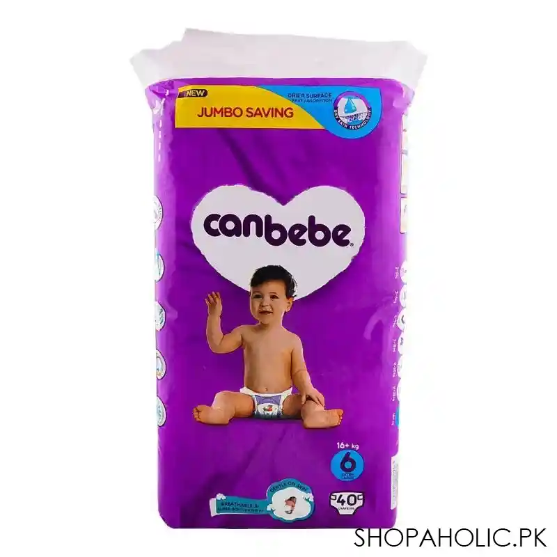 canbebe baby diapers jumbo extra large, size 6, 16+ kg, 40 pack main image