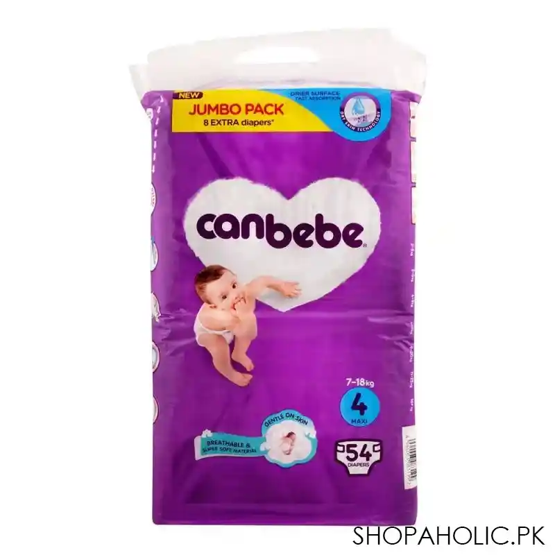 canbebe baby diapers jumbo midi, no. 04, 7 18 kg, 54 pack main image