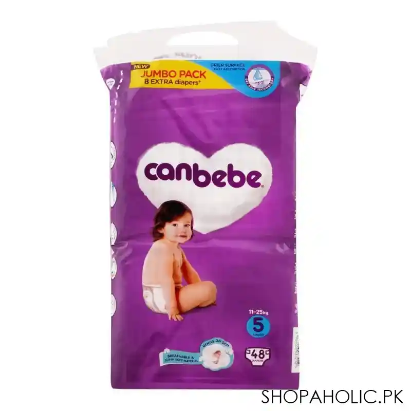 canbebe baby diapers jumbo, no. 05, 11 25 kg, 48 pack main image