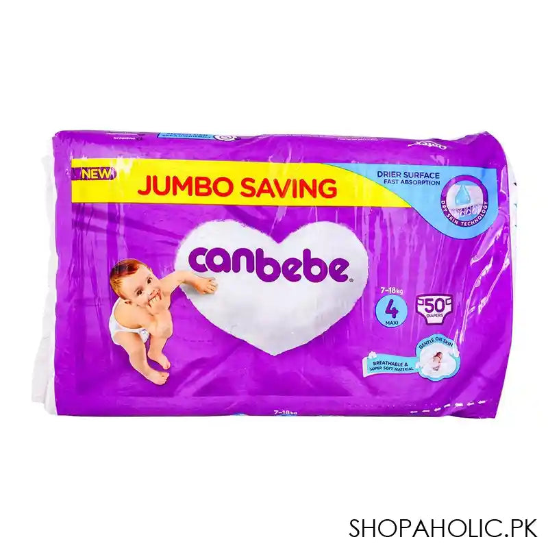 Canbebe Diapers Jumbo, Maxi No.4, 7-18kg, 50-Pack - Main Image