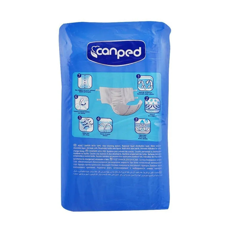 canped adult diaper, extra large, 120 160cm, 7 pack image2