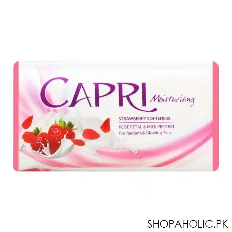 capri moisturising strawberry softeners soap, 140g main image