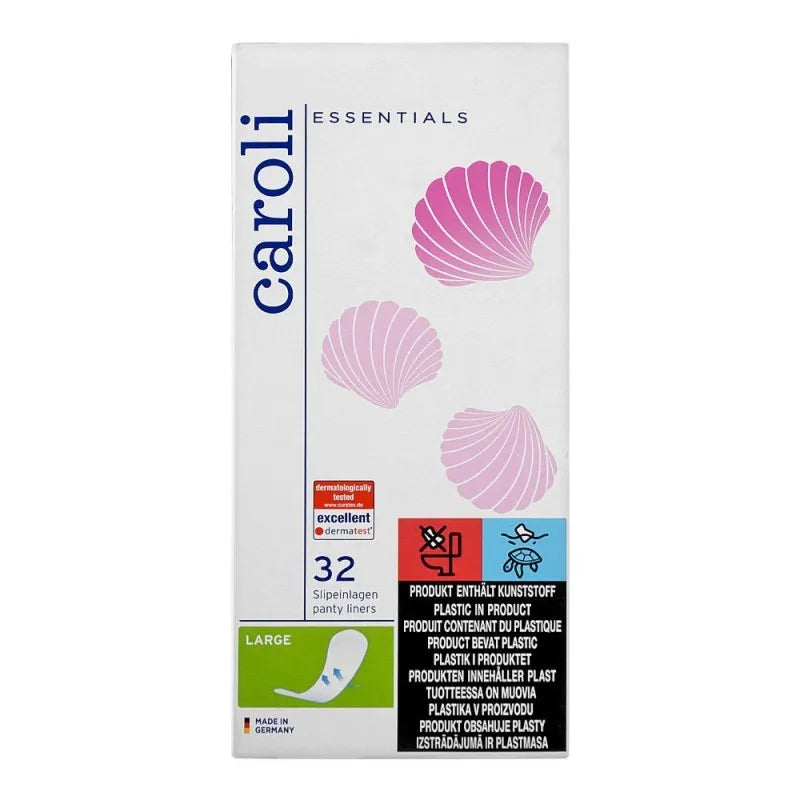 caroli essentials panty liners, large, 32 pack image2