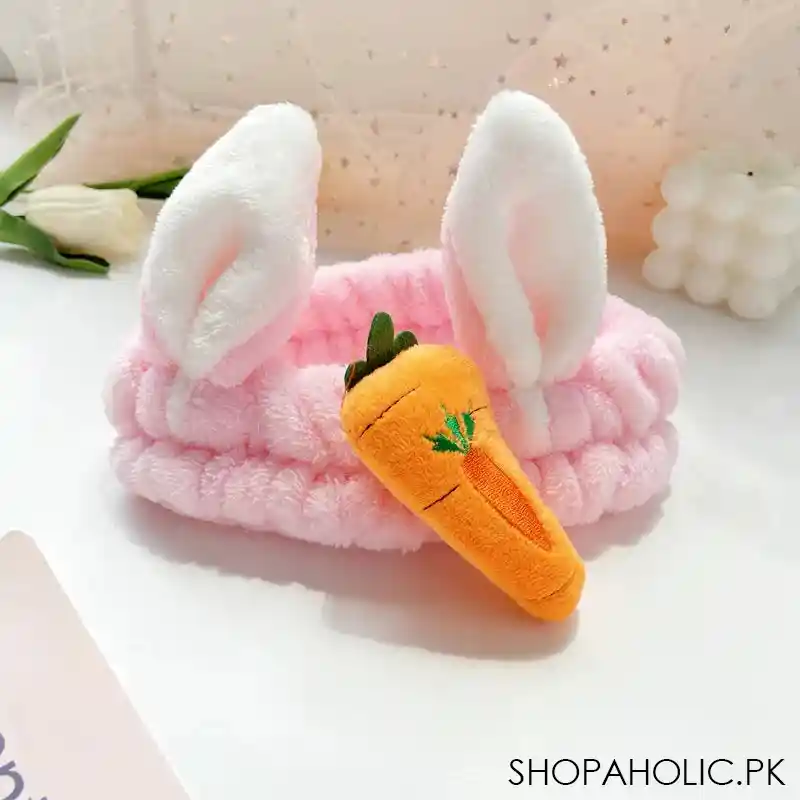 carrot rabbit ears face wash headband main image