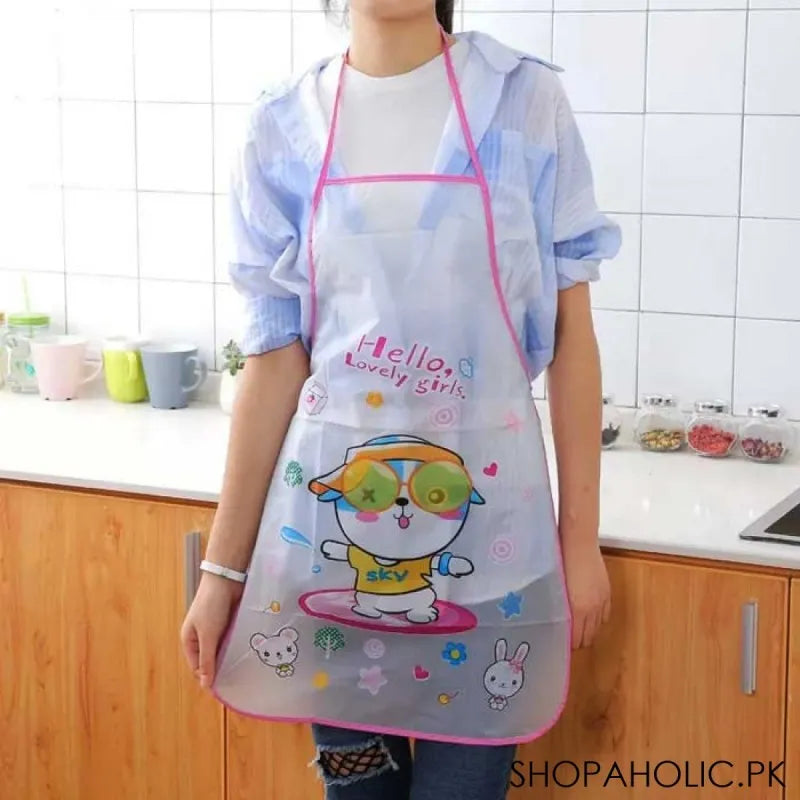 cartoon design waterproof apron (random design) (size medium) image2