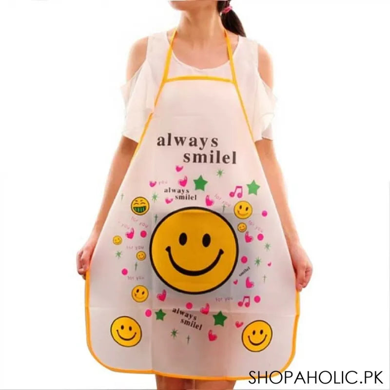 cartoon design waterproof apron (random design) (size medium) image4