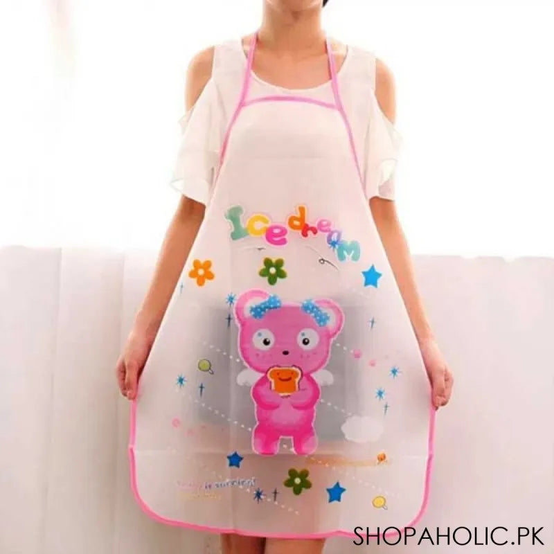 cartoon design waterproof apron (random design) (size medium) image5