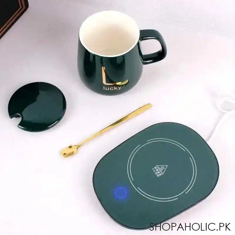 ceramic coffee mug warmer with temperature controlled pad image3