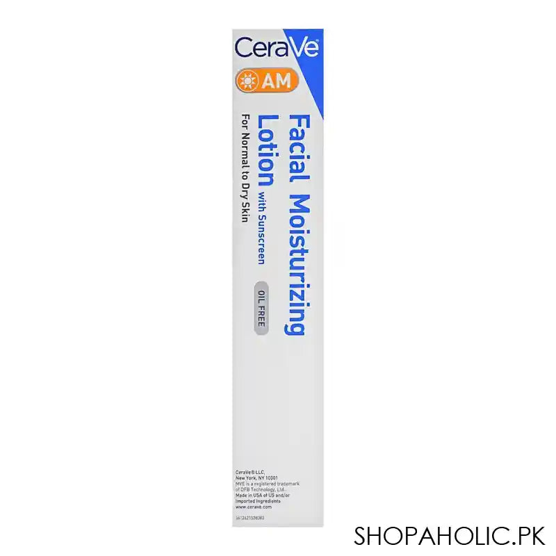 CeraVe AM Oil Free Facial Moisturizing Day Lotion With Sunscreen, 89ml - Image 4