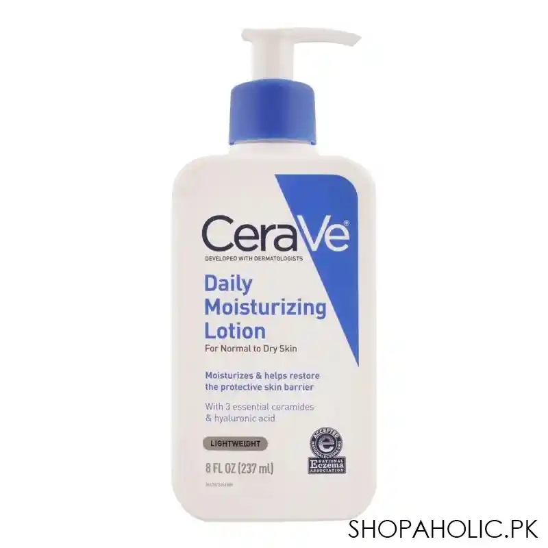 cerave daily moisturizing lotion normal to dry skin, 237ml main image