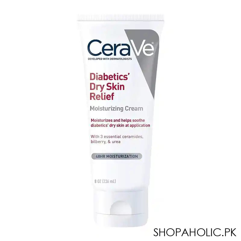 CeraVe Diabetics Dry Skin Relief Moisturising Cream, 236ml - Main Image