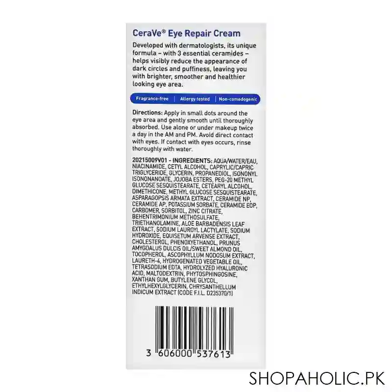 cerave eye repair cream, 14.2g image2