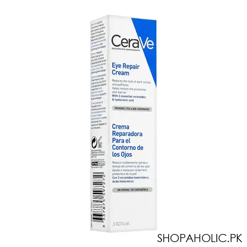 CeraVe Fragrance Free Hyaluronic Acid Eye Repair Cream, 14ml - Main Image