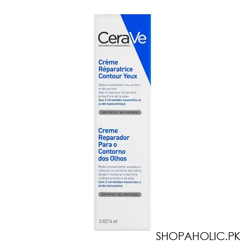 CeraVe Fragrance Free Hyaluronic Acid Eye Repair Cream, 14ml - Image 4