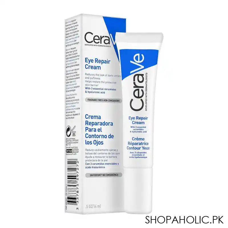 CeraVe Fragrance Free Hyaluronic Acid Eye Repair Cream, 14ml - Image 5