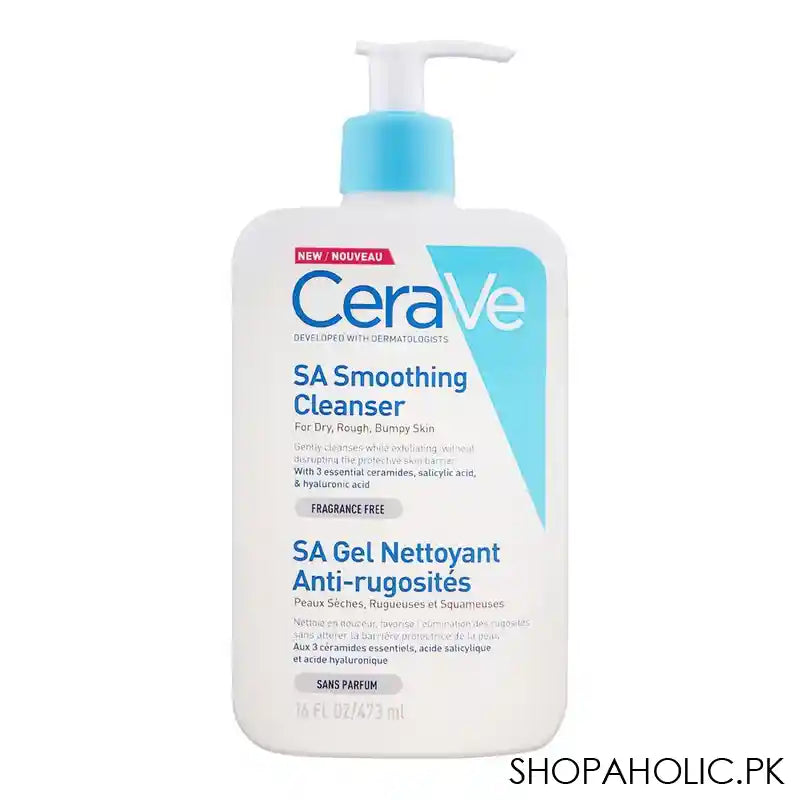 CeraVe Fragrance-Free SA Smoothing Cleanser Dry, For Rough Bumpy Skin, 473ml - Main Image