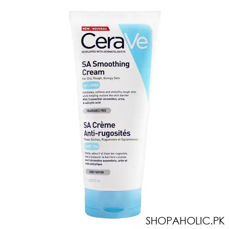 CeraVe Fragrance Free SA Smoothing Cream Dry, Rough Bumpy Skin, 177ml - Main Image