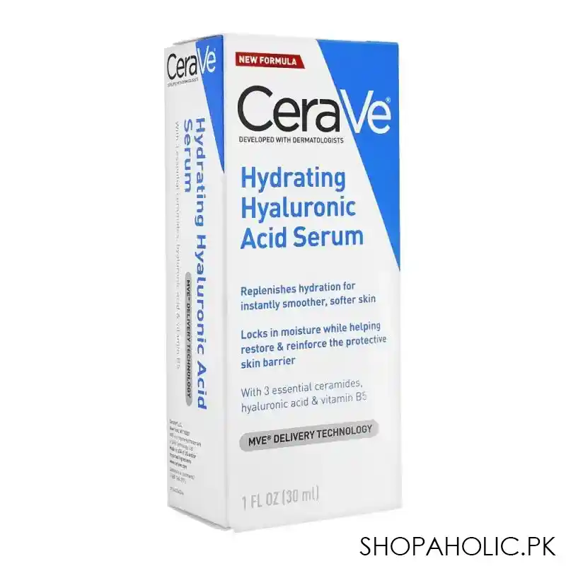 cerave hydrating hyaluronic acid serum for softer skin, 30ml image2