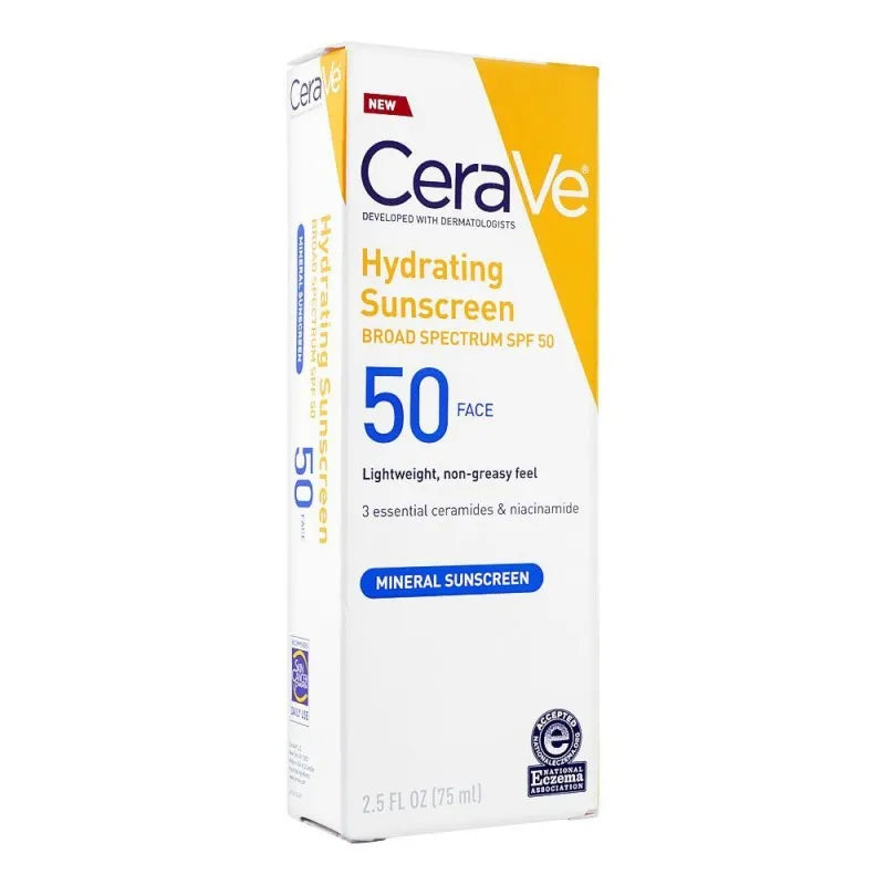 cerave hydrating sunscreen, broad spectrum, spf 50, 75ml image2