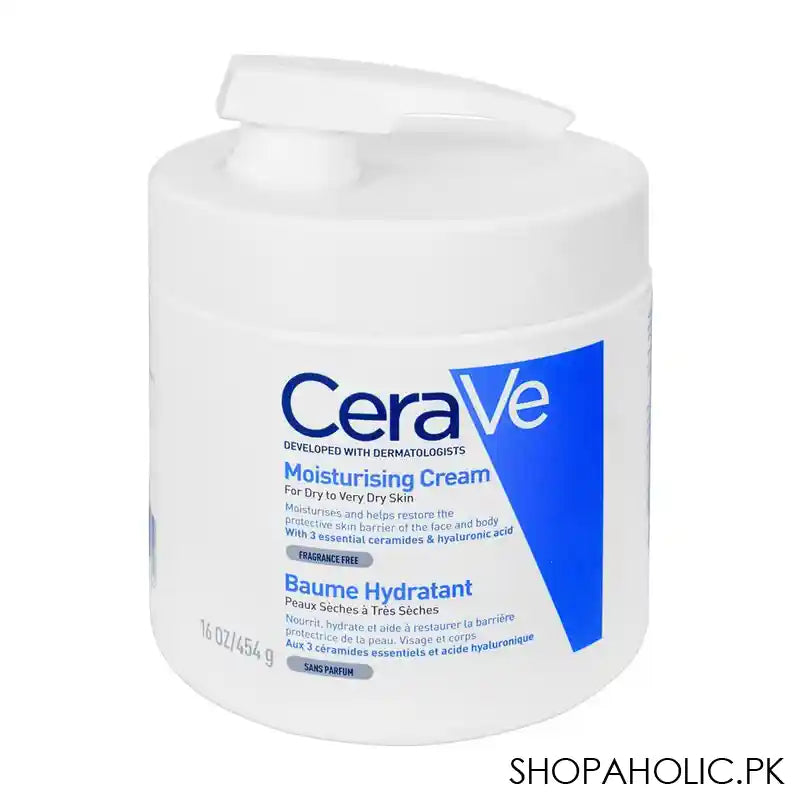 CeraVe Moisturising Cream Pump, For Dry To Very Dry Skin, 454g - Main Image