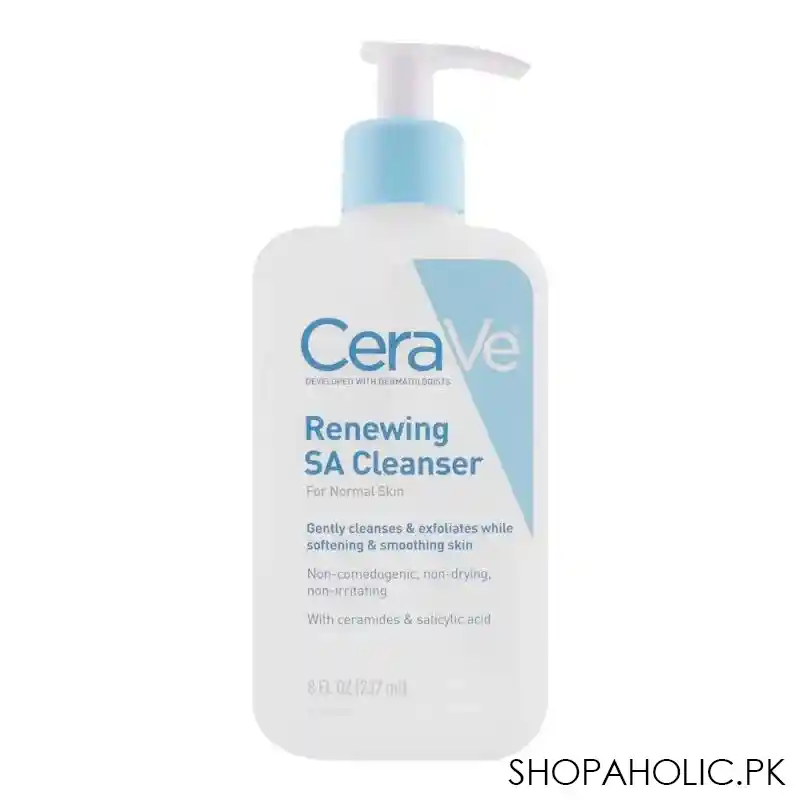 cerave renewing sa cleanser normal skin, for normal skin, 237ml main image