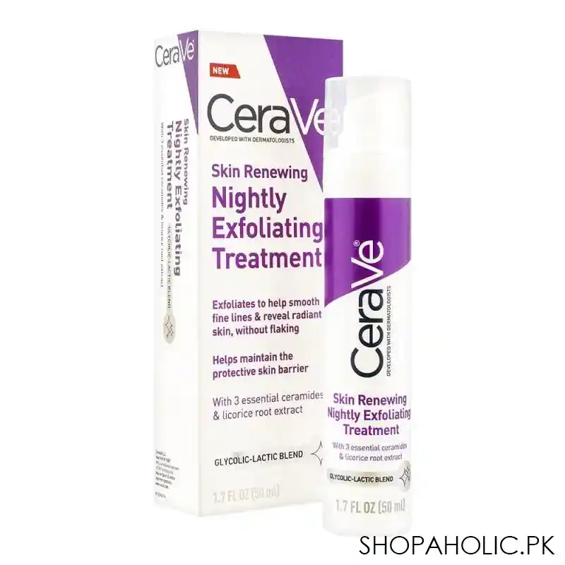 cerave skin renewing nightly exfoliating treatment, 50ml main image